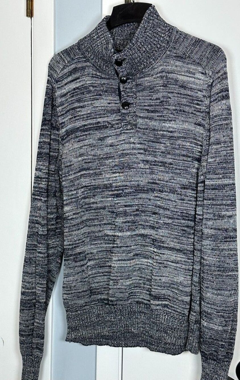 VGC Park Slope New York Ragg Sweater Mens XL Navy Blue Marble